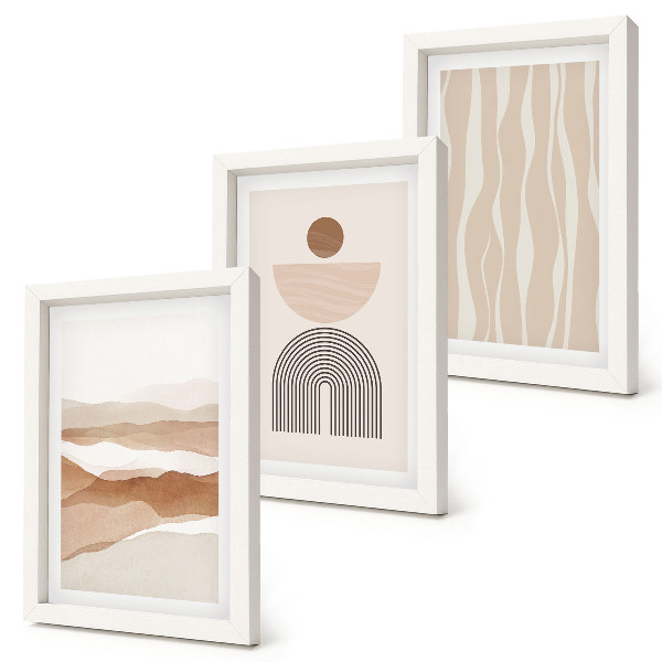 Bilderwand Abstrakte Landschaft, natürliche Formen und Geometrie