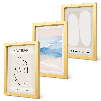 Bilderset mit rahmen Matisses abstrakte Formen und zarte Farben