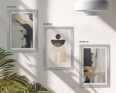 Bilderset mit Rahmen geometrische und abstrakte elegante Komposition