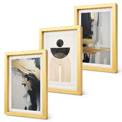 Bilderset mit Rahmen geometrische und abstrakte elegante Komposition