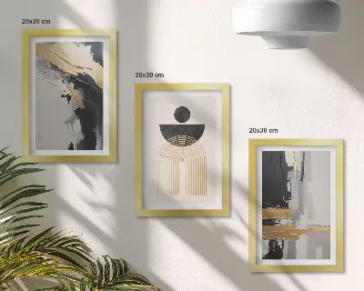 Bilderset mit Rahmen geometrische und abstrakte elegante Komposition