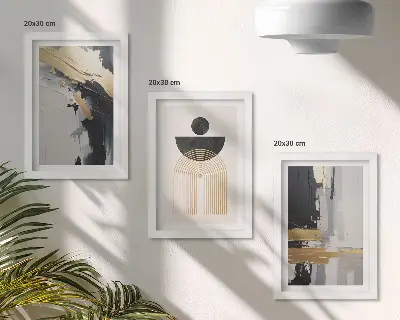 Bilderset mit Rahmen geometrische und abstrakte elegante Komposition