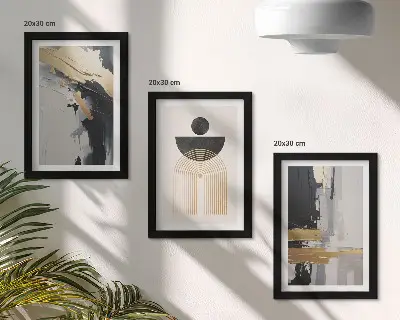 Bilderset mit Rahmen geometrische und abstrakte elegante Komposition