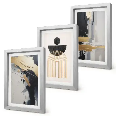 Bilderset mit Rahmen geometrische und abstrakte elegante Komposition