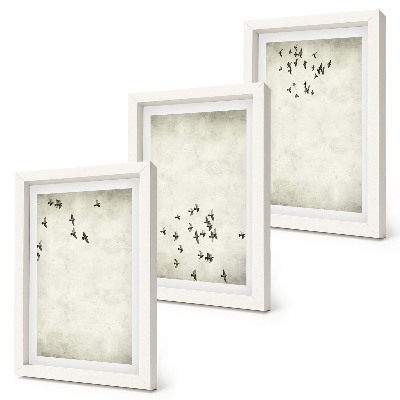 Fotowand Ein minimalistisches Gemälde von fliegenden Vögeln