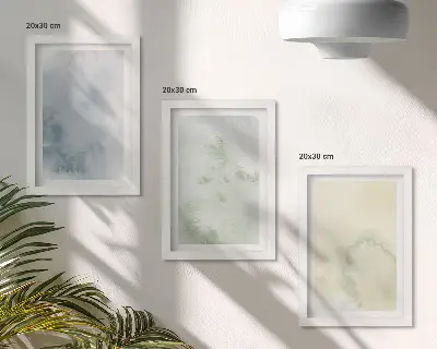 Fotowand mit pastellfarbenen Akzenten auf Leinwandtextur