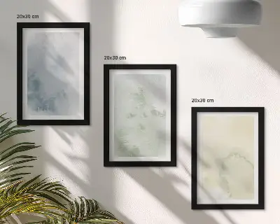 Fotowand mit pastellfarbenen Akzenten auf Leinwandtextur
