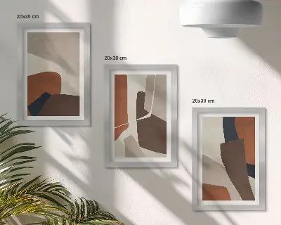 Bilderwand mit moderner Abstraktion von Strukturformen