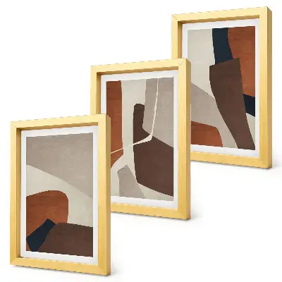 Bilderwand mit moderner Abstraktion von Strukturformen