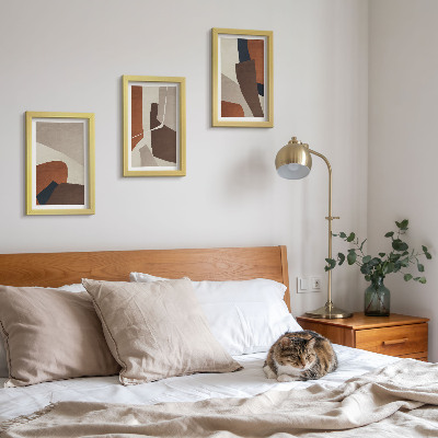 Bilderwand Abstraktion von Strukturformen im modernen Stil