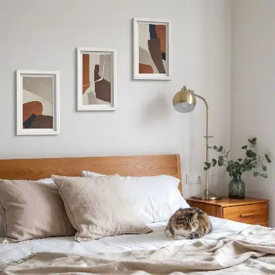 Bilderwand mit moderner Abstraktion von Strukturformen