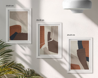 Bilderwand Abstraktion von Strukturformen im modernen Stil