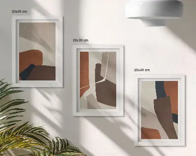 Bilderwand mit moderner Abstraktion von Strukturformen