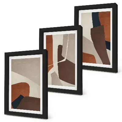 Bilderwand mit moderner Abstraktion von Strukturformen