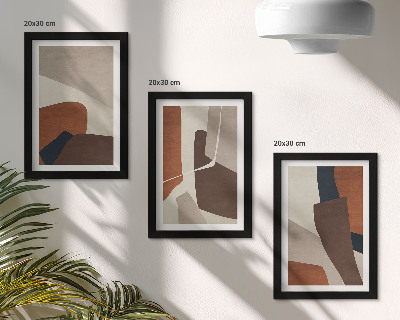 Bilderwand Abstraktion von Strukturformen im modernen Stil