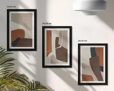Bilderwand mit moderner Abstraktion von Strukturformen