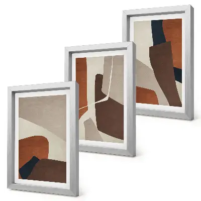 Bilderwand mit moderner Abstraktion von Strukturformen
