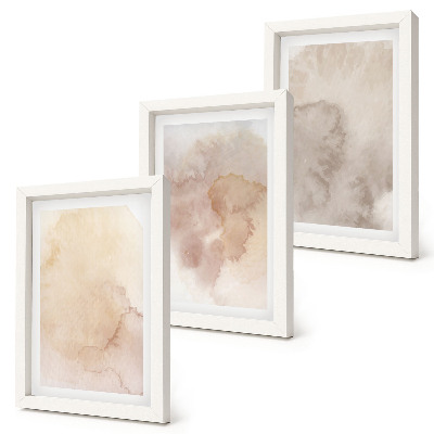 Fotowand Warme Aquarelle auf Leinwand mit pastellfarbenen Texturen