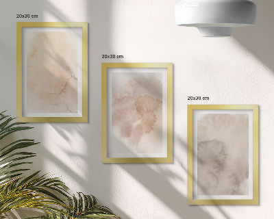 Fotowand Warme Aquarelle auf Leinwand mit pastellfarbenen Texturen