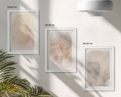 Fotowand Warme Aquarelle auf Leinwand mit pastellfarbenen Texturen