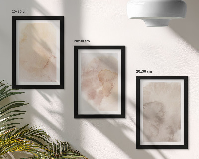 Fotowand Warme Aquarelle auf Leinwand mit pastellfarbenen Texturen