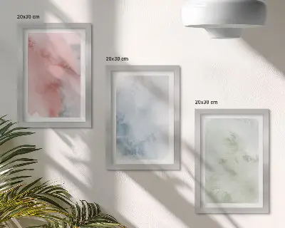 Fotowand Pastellfarbene Strukturen und bunte Aquarelle auf Leinwand