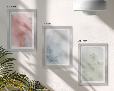 Fotowand Pastellfarbene Strukturen, bunte Aquarelle auf Leinwand