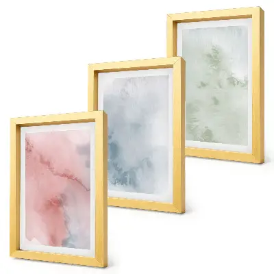 Fotowand Pastellfarbene Strukturen und bunte Aquarelle auf Leinwand
