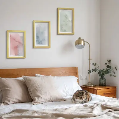Fotowand Pastellfarbene Strukturen und bunte Aquarelle auf Leinwand