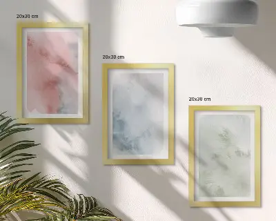 Fotowand Pastellfarbene Strukturen und bunte Aquarelle auf Leinwand
