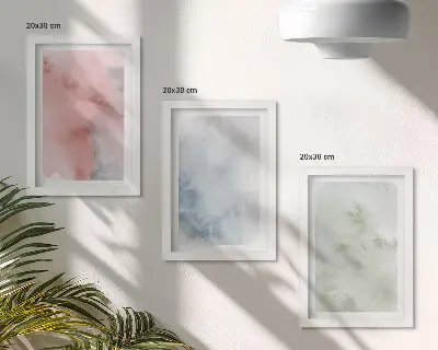 Fotowand Pastellfarbene Strukturen und bunte Aquarelle auf Leinwand