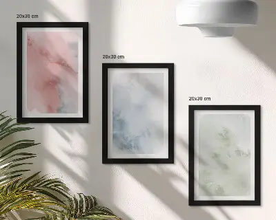 Fotowand Pastellfarbene Strukturen und bunte Aquarelle auf Leinwand