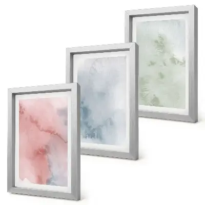 Fotowand Pastellfarbene Strukturen und bunte Aquarelle auf Leinwand