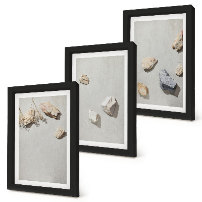 Bilderwand Boho-Strandsteine, minimalistische Dekorationen
