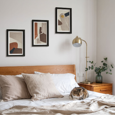 Bilderset mit rahmen Abstrakte Boho-Malereiformen in modernem Stil
