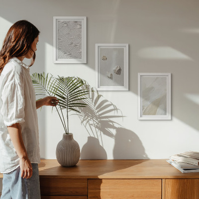 Bilderwand Sand, Steine ​​und moderne Farbstrukturen