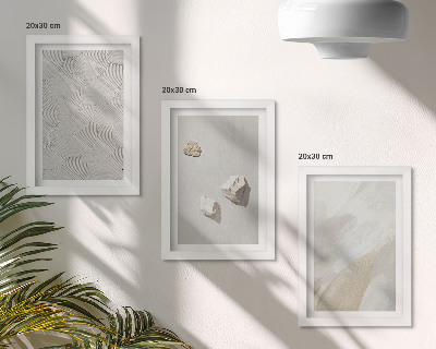 Bilderwand Sand, Steine ​​und moderne Farbstrukturen
