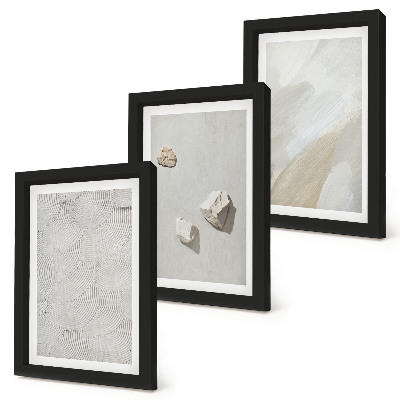 Bilderwand Sand, Steine ​​und moderne Farbstrukturen