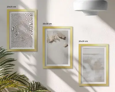 Bilderset mit Rahmen sand, steine und abgenutzte texturen im Boho-Stil