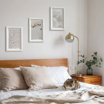 Bilderset mit Rahmen sand, steine und abgenutzte texturen im Boho-Stil