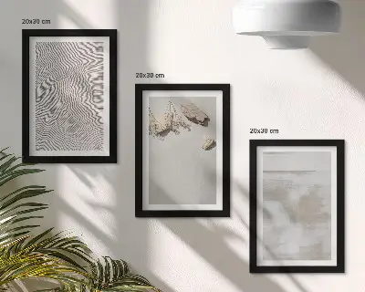 Bilderset mit Rahmen sand, steine und abgenutzte texturen im Boho-Stil