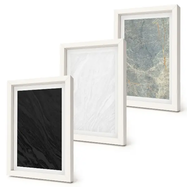 Bilderwand mit eleganten Steinstrukturen in verschiedenen Farben