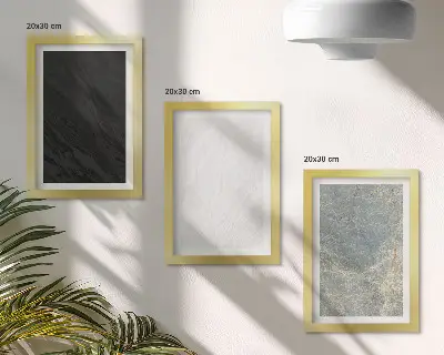 Bilderwand mit eleganten Steinstrukturen in verschiedenen Farben