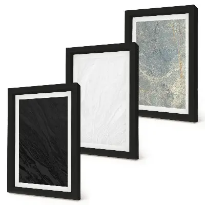Bilderwand mit eleganten Steinstrukturen in verschiedenen Farben