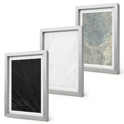 Bilderwand mit eleganten Steinstrukturen in verschiedenen Farben