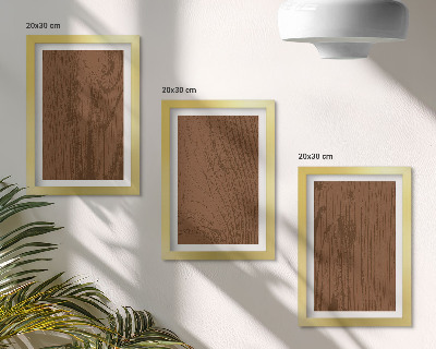 Bilderset mit rahmen Holzmaserung, Baumrindenstruktur, Minimalismus