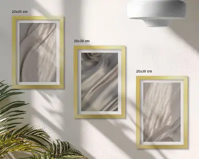 Fotowand mit Nahaufnahme von natürlichen Stoffstrukturen im Boho-Stil