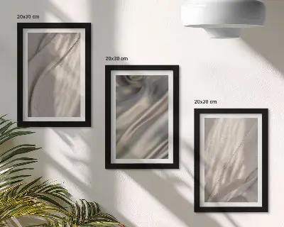 Fotowand mit Nahaufnahme von natürlichen Stoffstrukturen im Boho-Stil