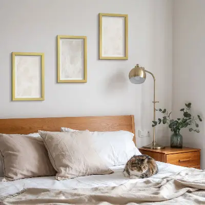 Bilderwand mit eleganter Marmorstein-Hintergrundtextur