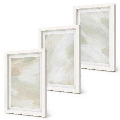 Bilderset mit rahmen Leuchtende abstrakte Farben auf Leinwand, zarter Boho-Stil